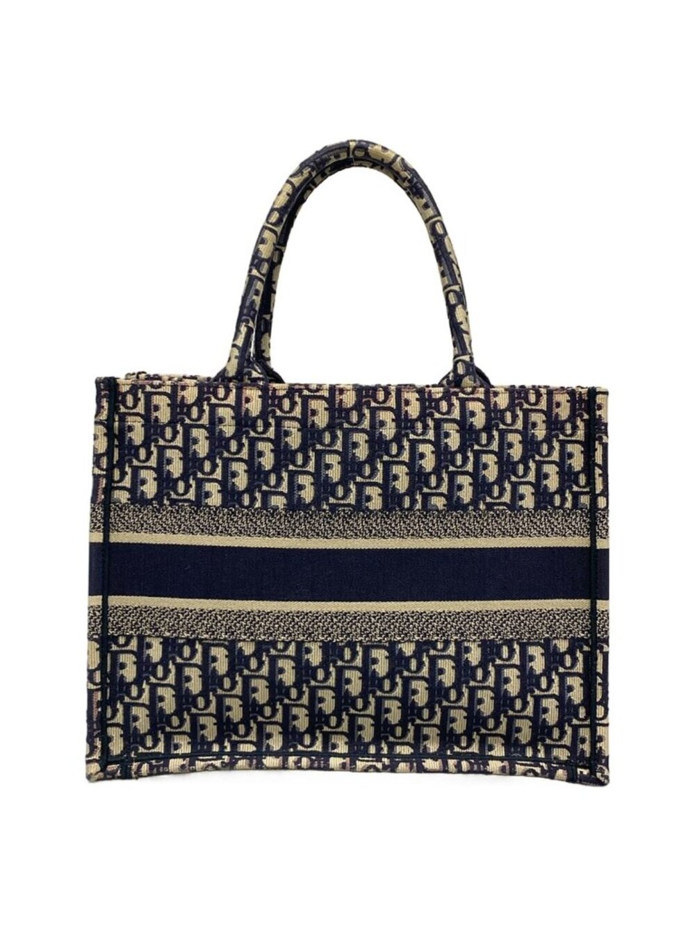 Dior Tote Book Vintage Small Ivory Navy - Picture 3 of 15